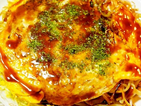 モチモチ!米粉の生地の広島焼き!